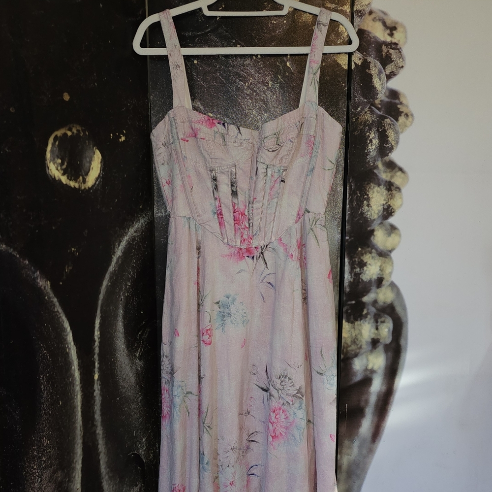 Bardot Adaline Corset Midi Dress Size Large - Picture 4 of 17
